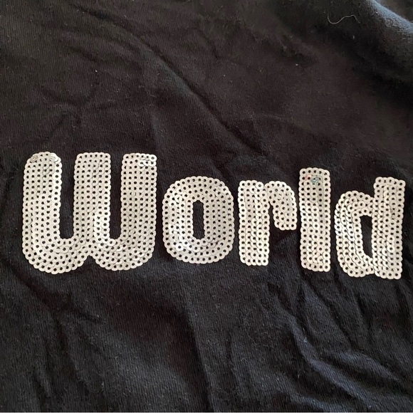 Walt Disney World Spirit Jersey Sequin Black Silver size Small - Picture 6 of 9
